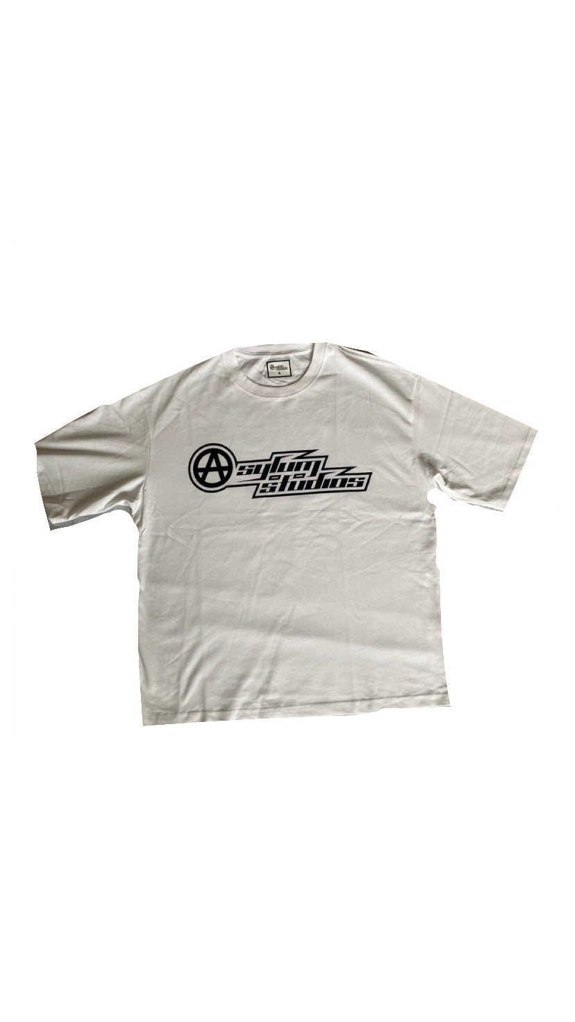White Logo Tee