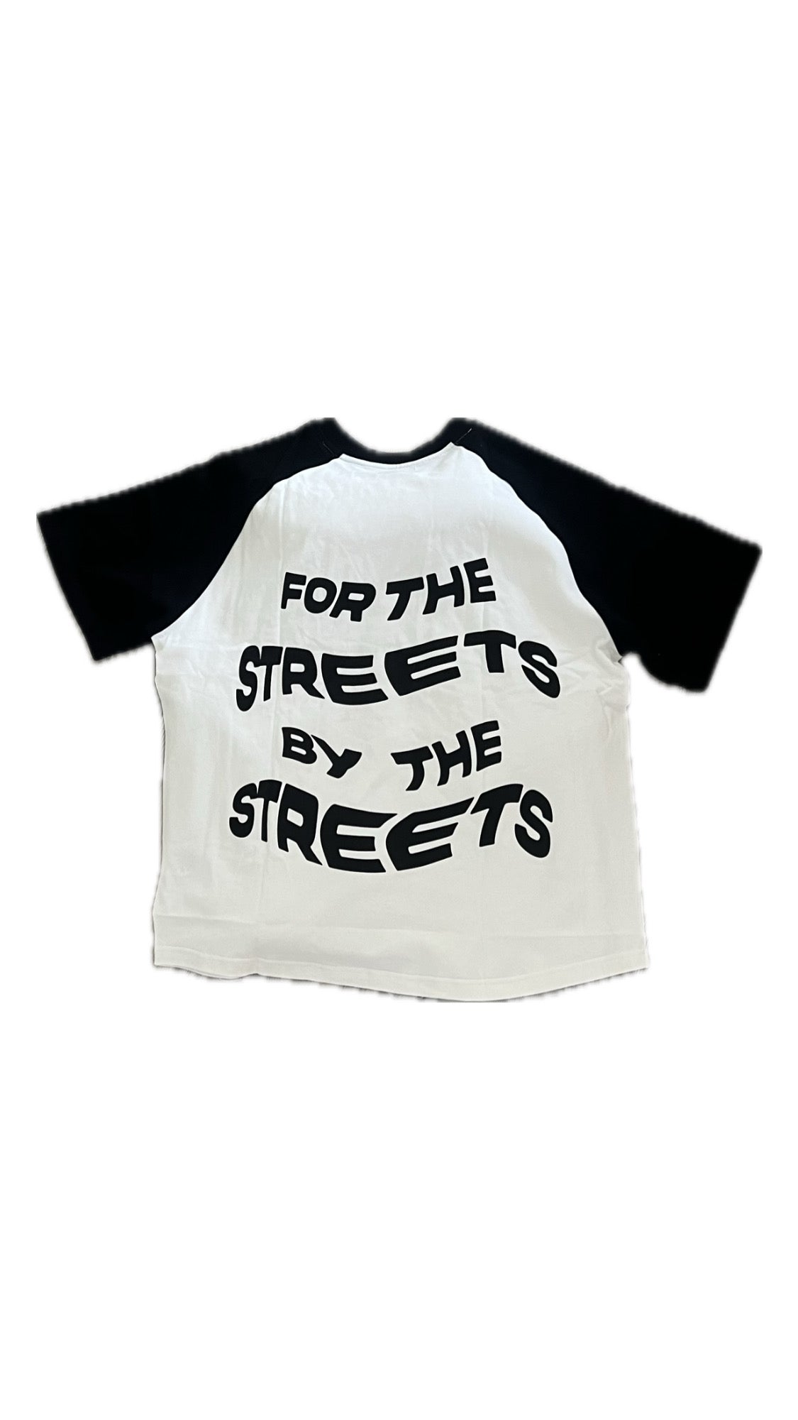 White and Black Raglan Tee
