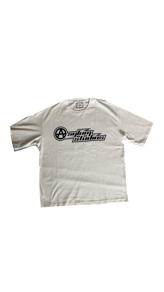 White Logo Tee